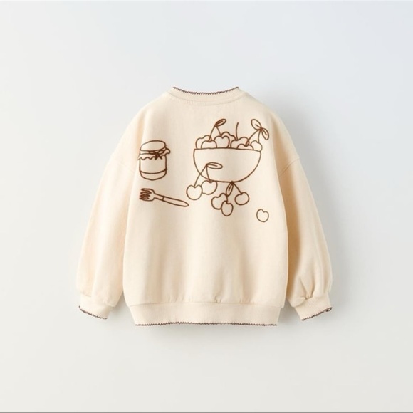 ZARA KIDS EMBROIDERED SWEARSHIRT - Picture 2 of 4